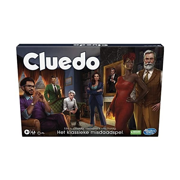 Jeu de société Cluedo, Jeu Cluedo renouvelé pour 2-6 Joueurs, Jeux de Crime, Jeux de détective, Jeux familiaux pour Enfants e