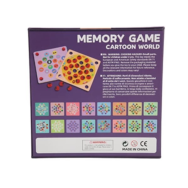 Jeu de Mémoire Coccinelle, Plateau de Jeu Coccinelle Développement Cognitif Personnes âgées Démence Mémoire Activités Dappar