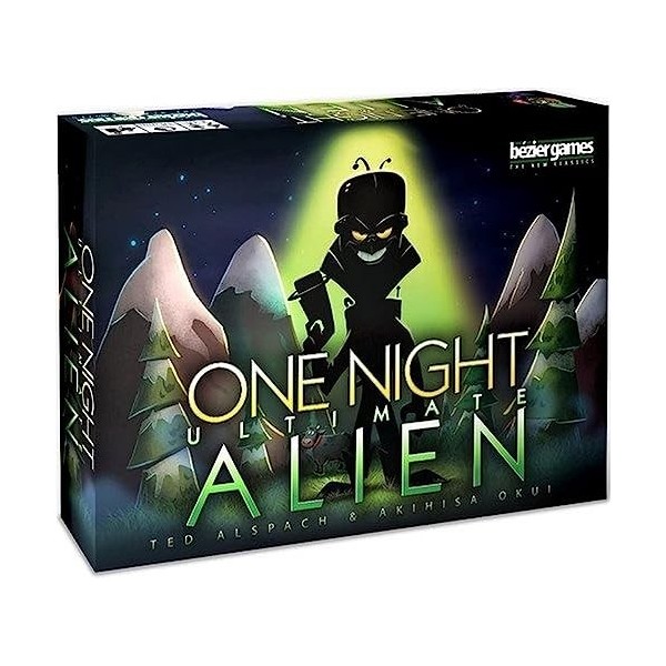 Bezier Games , One Night Ultimate Alien, Board Game, 3 to 10 Players, Ages 8+, 10 Minute Playing Time