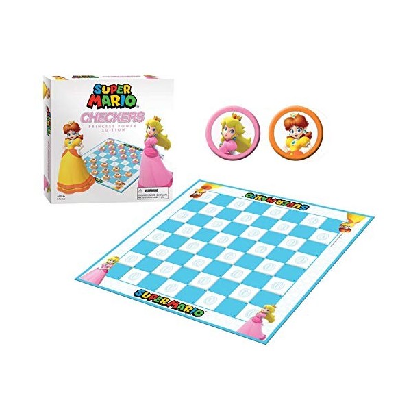 Super Mario Boardgame Checkers Princess Power USAopoly Giochi Tavolo Accessori