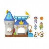 Fisher-Price Gus le Chevalier Minus Coffret de jeu Le Château Fort de Karamel, avec véhicule poney et 3 figurines de personna