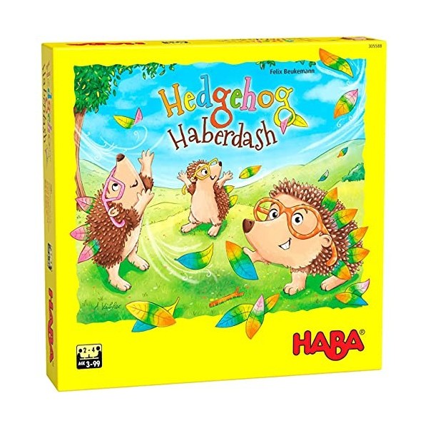 HABA 305588 Hedgehog Haberdash Color Matching Memory Game for Ages 3+ English Version Made in Germany 