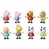 Peppa Pig Pack de 8 Figurines : Peppa et George Pig, Peggi Panda, Candy Cat et Autres, exclusivité Amazon, dès 3 Ans