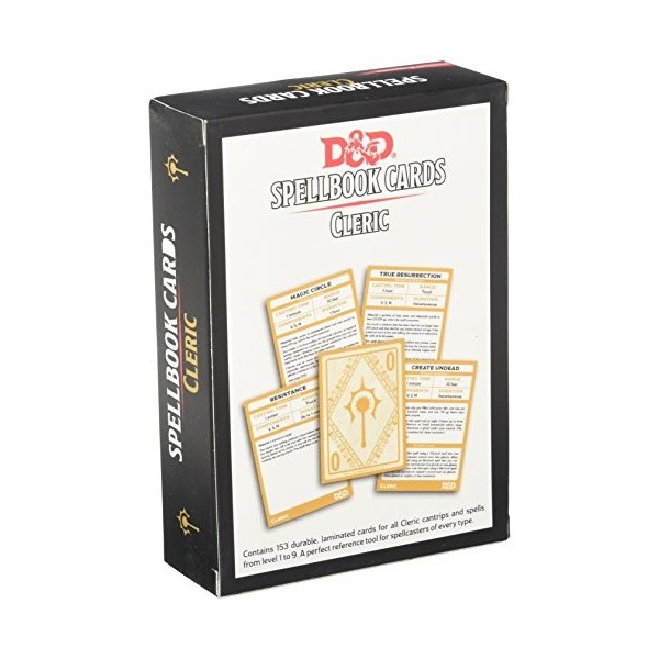 Gale force Nine LLC GF973916 Dungeons and Dragons Cleric Spell Deck Revised Jeu de société Multicolore