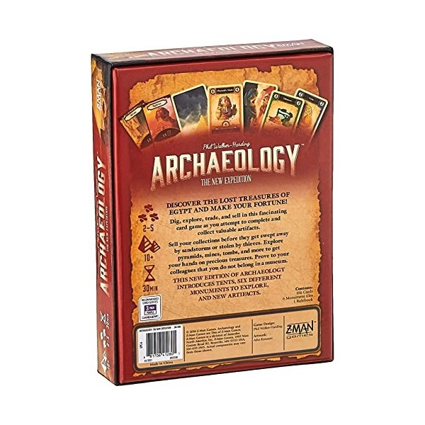 Archéologie Z Man Jeux The New Expedition Jeu de Cartes