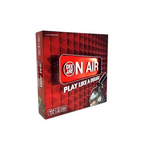 Asmodee - on Air - Play Like a Deejay - Le Jeu de Ravolo de Radio Deejay, 3-8 Joueurs, 10+ Ans, édition en Italien