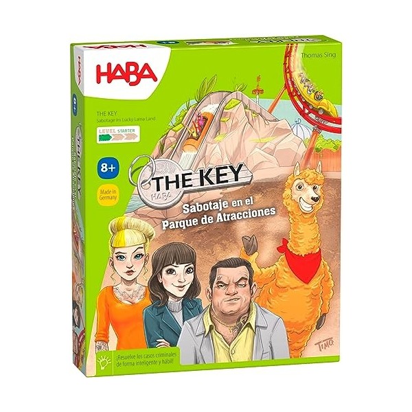 HABA 305857 - The Key - Sabotage dans le parc dattractions, jeu de recherche, à partir de 8 ans