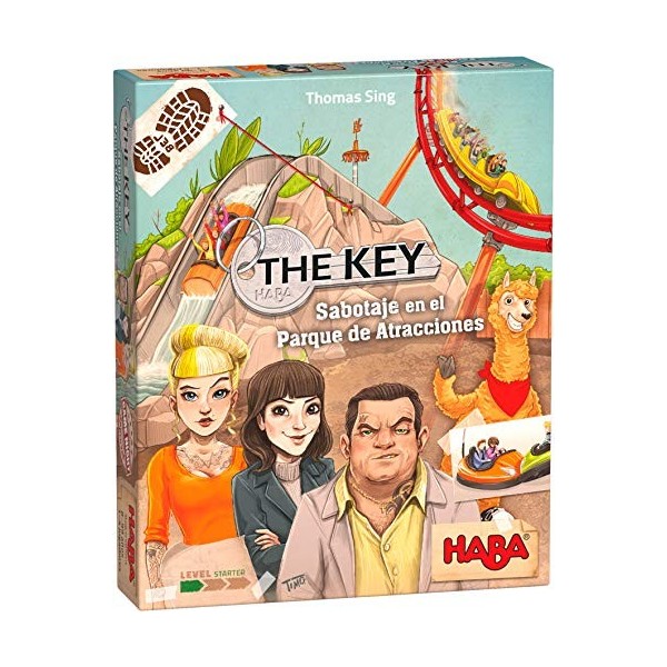 HABA 305857 - The Key - Sabotage dans le parc dattractions, jeu de recherche, à partir de 8 ans