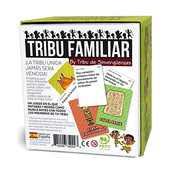 TRIBU DE SINVERGÜENZAS Tribu familial | Jeux de société pour rire aux rires - pour les enfants et les parents et toute la fam