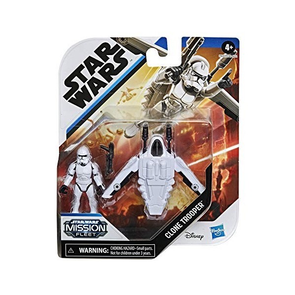 Star Wars Mission Fleet Gear Class Clone Trooper Arena Rescue Figurine et véhicule 6,3 cm Jouets pour Enfants à partir de 4 A