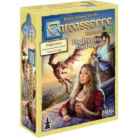 Z-Man Games, Carcassonne The Princess & The Dragon, Board Game Expansion 3, Ages 7 and up, 2-6 Players, 45 Minutes Playing Ti