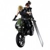 Square-Enix Final Fantasy VII Remake Play Arts Kai Figurines et véhicule Jessie, Cloud & Bike