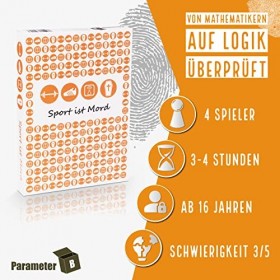 Parameter B PARPB004 - Sport ist Mord - Krimi-Dinner Spiel, für 4 Spieler, AB 16 Jahren DE-Ausgabe 