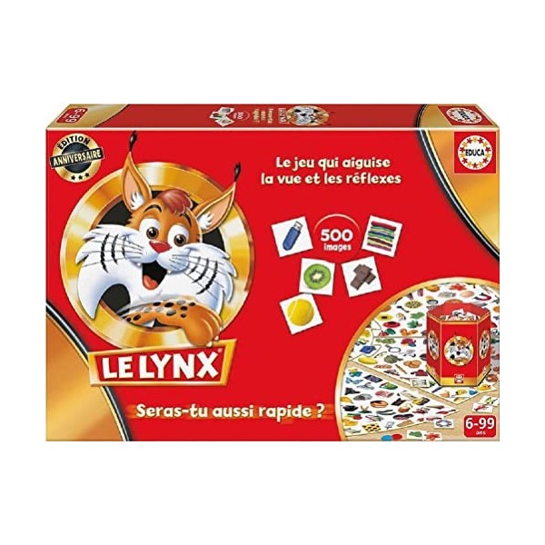 Jeu De Société Educa Lince - 180 Images, Jeu De Voyage, Facile à Utiliser, Qualité Durable