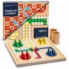 Yellow Mountain Imports Jeu de l’échelle en Bois Réversible 2 en 1, Jeu du Ludo - 29 centimètre