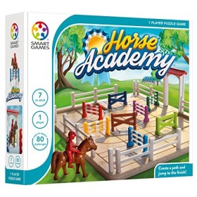 Smart Games - Horse Academy, Puzzle Game with 80 Challenges, 7+ Years