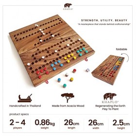 KHAPLO ® - Barricade de Luxe - Jeu de société - Malefiz Ou Malefitz - Jeu De Stratégie en Bois Dacacia 26 cm 