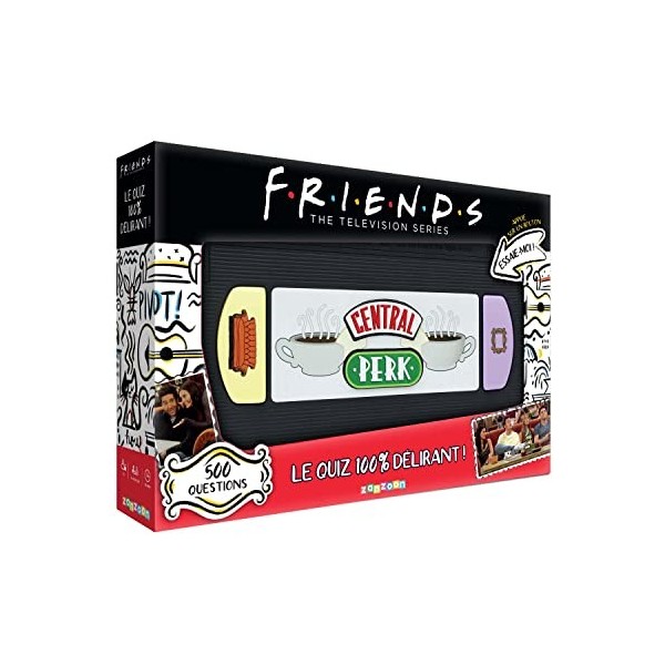 Bandai- Friends Funs & futés Quiz 100% délirant sur la série Mythique société-Jeu dambiance interactif pour la Famille et Le
