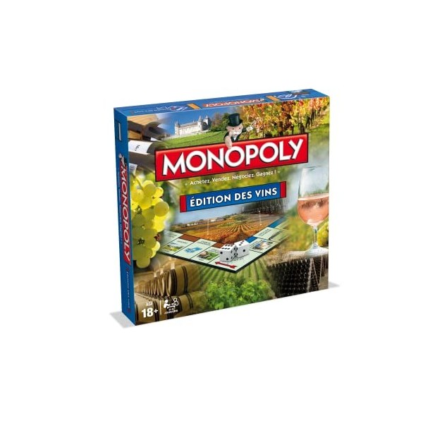 WINNING MOVES - MONOPOLY - EDITION DES VINS - Jeu de société - Version française