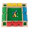 Fafaherr Jeu de société Boîte Jeu de Cube, Shut The Box Jeu de société de Cube pour 4 Joueurs Fermez la boîte Tableau en Bois