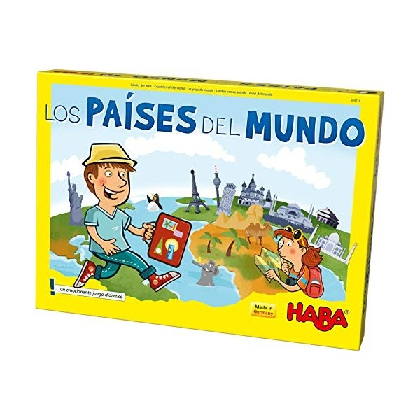 HABA H304216 Jeu de société Les Pays du Monde Multicolore