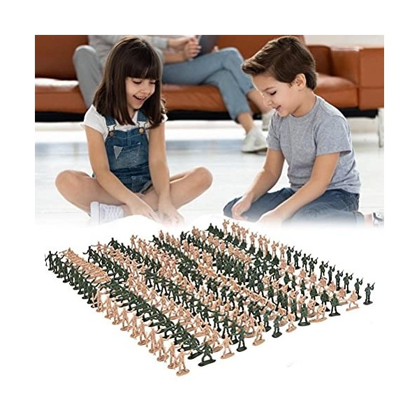 Yolluu Figurines militaires miniatures en plastique, 360 pièces, figurines militaires miniatures de larmée pour homme, véhic