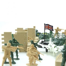 JAWSEU Figurine Soldat, 90pcs Mini Figurine Militaire Set Militaire Jouet Figurine Soldat Plastique avec Figurines de Soldats