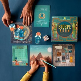 Talking Tables Egyptian Theme Escape Room Game Kids | Solve Unique Puzzles and Codes to Escape The Pharaohs Curse | Interact