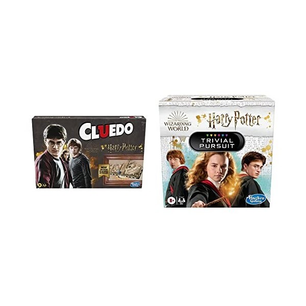 Hasbro Gaming Lot de 2 Jeux, Cluedo et Trivial Pursuit Harry Potter, Version française, à partir de 8 Ans