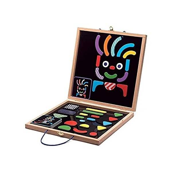 DJECO - 85313 - Coffret Magnétique - Géo Bonhomme - 35 Pièces