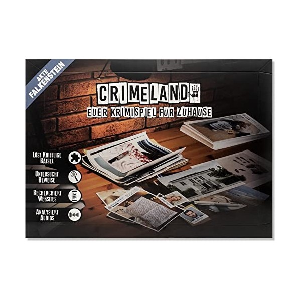 Crimeland Jeu de crime – Akte Falkenstein Escape Room avec sensation Tatort Climatiquement neutre