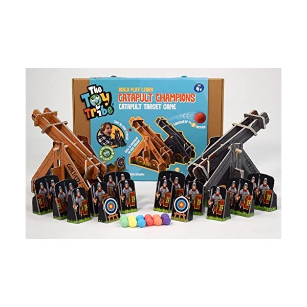 The Toy Tribe Build and Play Catapult Champions - Jeux en carton - Jouets sans plastique