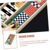 SAFIGLE Shuffleboard 1 Set Desktop Winner Table Fun Fast Chess Sling Wooden Catapult Track Game Wood Racing Hockey Family Foo