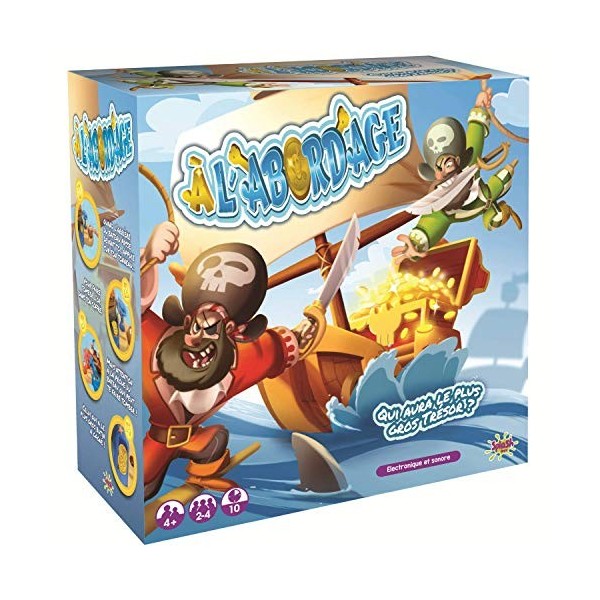 Splash Toys Alabordage - Jeu daction - Les Pirates veulent Voler Toutes Les Pièces D’Or Cachées dans Le Coffre au Trésor !