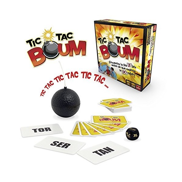 Tic Tac Boum. Juego de mesa Infantil. Divertido juego de cartas y educativo. Aprende nuevas palabras. Desarrolla habilidades 