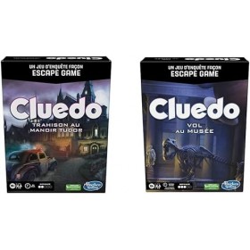 Hasbro Gaming Cluedo Escape, 2 Enquêtes, Trahison au manoir Tudor et Vol au musée