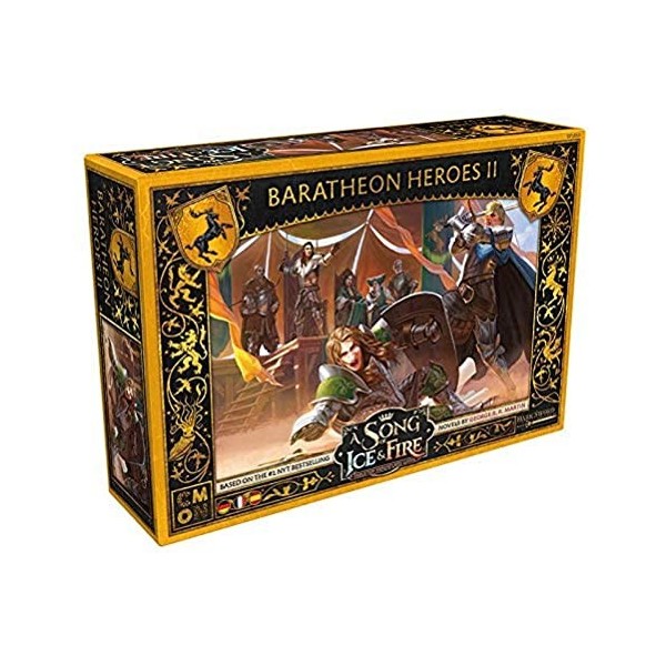 CMON A Song of Ice & Fire – Heroes of Haus Baratheon II, Expansion, Tabletop, Allemand CMND0129 Multicolore