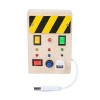 LYEAA Montessori Busy Board Coffre-fort dapprentissage électronique portable en bois pour enfants C 