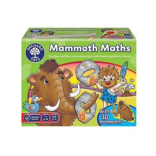 Orchard Toys Mammoth Maths Game, Educational Addition and Subtraction Game, Magic Viewer Reveals The Answer, Educational, Fun