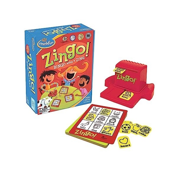 Thinkfun Zingo 44007700 Jeu de Bingo pour Les lecteurs précoces à partir de 4 Ans, Multicolore