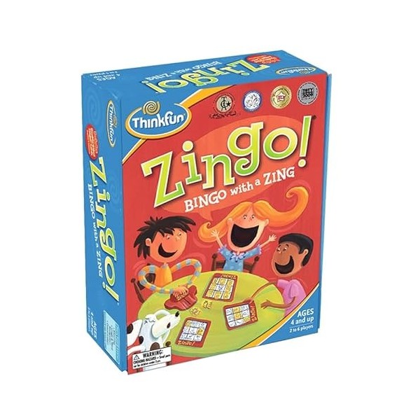 Thinkfun Zingo 44007700 Jeu de Bingo pour Les lecteurs précoces à partir de 4 Ans, Multicolore