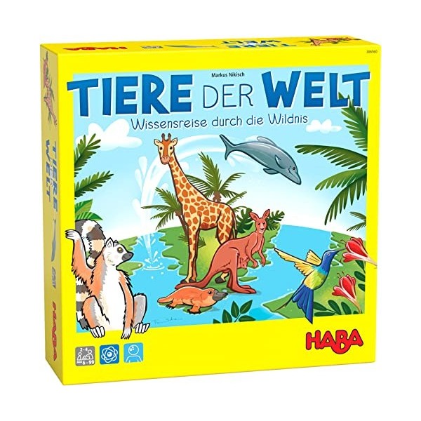 HABA 306560 – Animaux du monde, jeu à partir de 6 ans, fabriqué en Allemagne