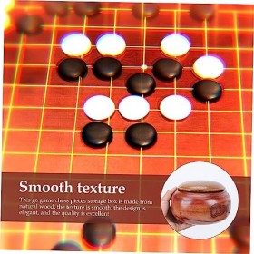 Toyvian 1 PC Pièces Aller Boîte Bols DÉchecs en Bambou Porte-Clés De Bureau Pot DÉconomie De Pièces en Bois Brun Conteneur 