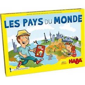 HABA Connaissances géographiques société Enfant Plateau-Apprendre Les différents Pays du Monde avec Drapeaux-Jeu de mémoire e