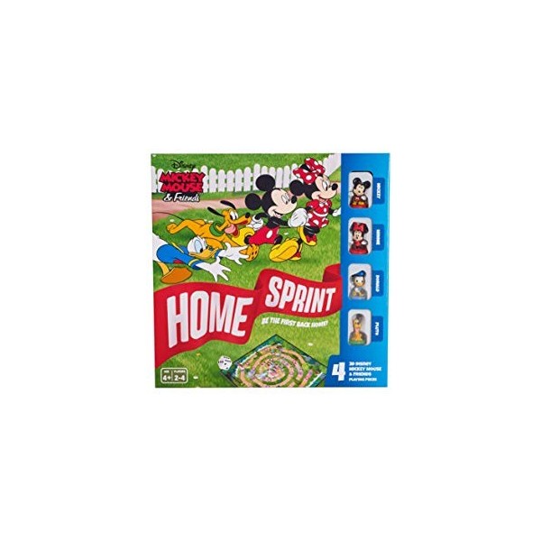 Disney Mickey and Friends Home Sprint - Jeu de société, 4 Personnages - Mickey, Minnie, Donald et Pluto à partir de 4 Ans 