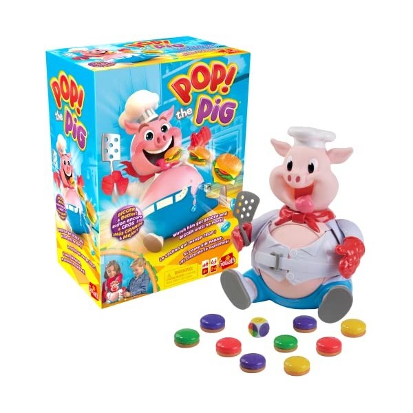 Goliath Games Pop The Pig : Jeux pour Enfants Encore Plus Grands et Meilleurs | pour 2 à 6 Joueurs | À partir de 4 Ans
