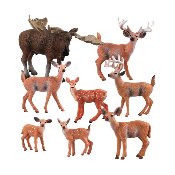 6 Pièces Figurine danimaux de la Forêt, Animaux Forêt Jouet, Figurines danimaux du Bois, Figurine Jungle Animaux, Animaux d