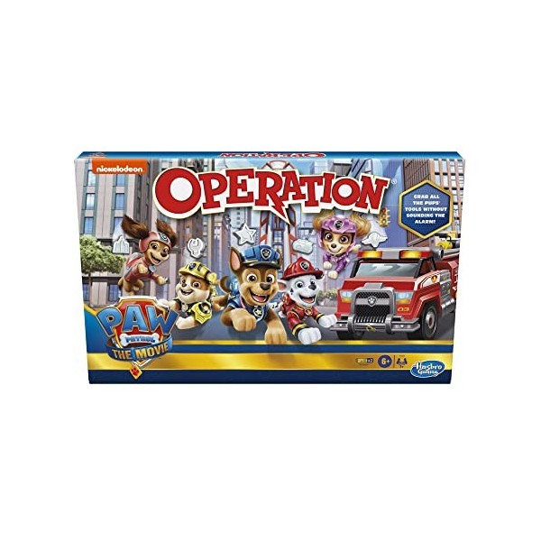 Operation Game: Paw Patrol The Movie Edition Board Game for Kids Ages 6 and Up, Nickelodeon Paw Patrol Game for 1 or More Pla