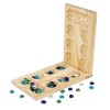 Amagogo Mancala Ensemble de jeu de société Jeux de famille Jeu de table Classique Portable avec perle de verre Bois pliable p