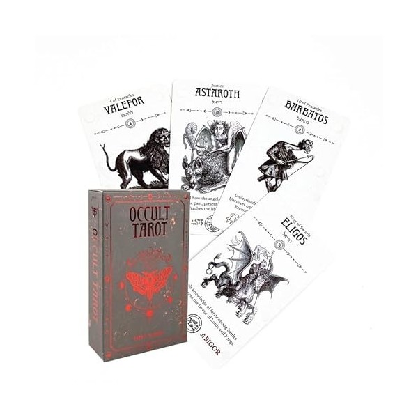 78 cartes de tarot cachées - Jeu de société - Loisirs - Tarot rétro - 10 x 6,2 cm